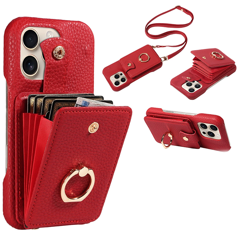 🎉 LIMITED TIME 50% OFF! 📱 Crossbody Wallet Phone Case – RFID Blocking, Accordion Card Slot & Detachable Strap – Litchi Pattern PU Leather ✨