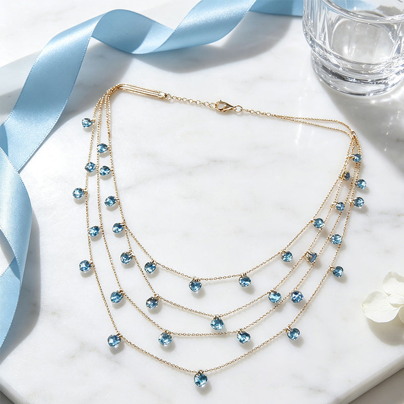 ✨Sparkling Multi-Layered Pendant Necklace for Women