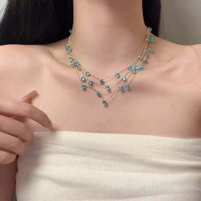 ✨Sparkling Multi-Layered Pendant Necklace for Women