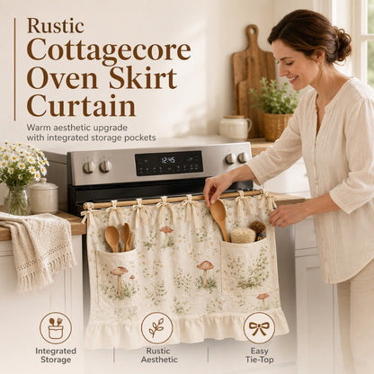 📢📢40% OFF !! ⏰ Oven Skirt Curtain with Pockets – Decorative, Storage‑friendly, Durable ✨