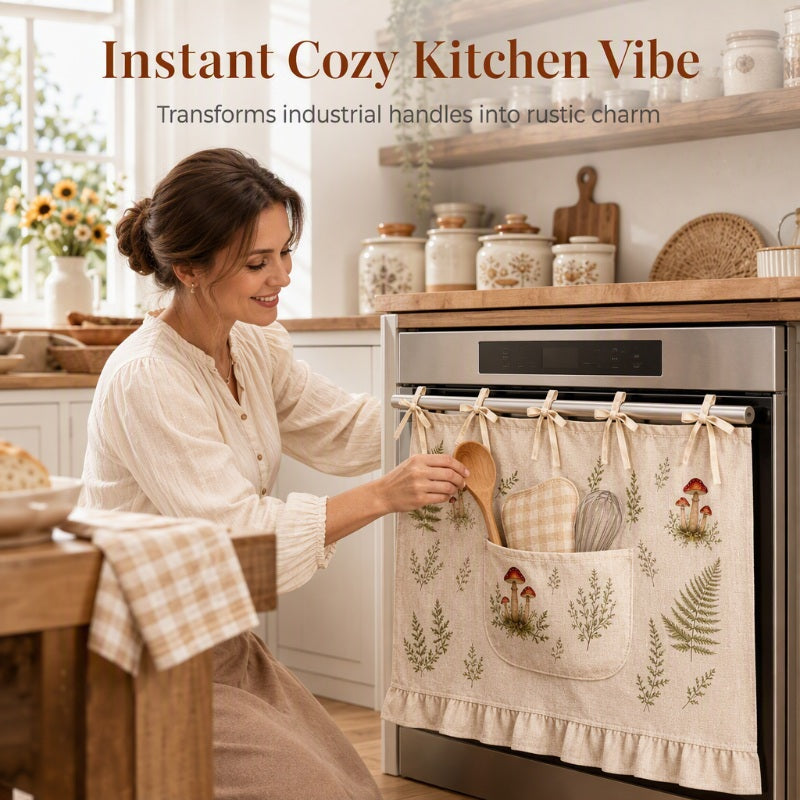 📢📢40% OFF !! ⏰ Oven Skirt Curtain with Pockets – Decorative, Storage‑friendly, Durable ✨