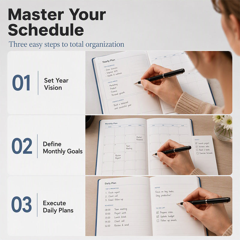 📢40% OFF !! ⏰2026 Sale 🖐️2027 Minimalist Daily Planner Notebook