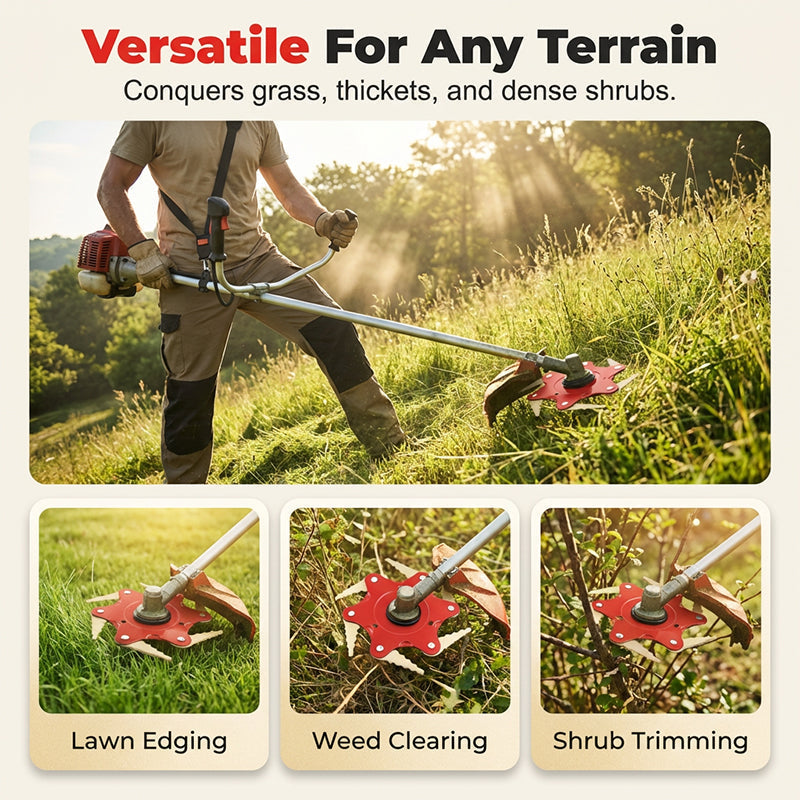 📢40% OFF !! ⏰2026 Sale 🖐️6-Blade Steel Trimmer Head