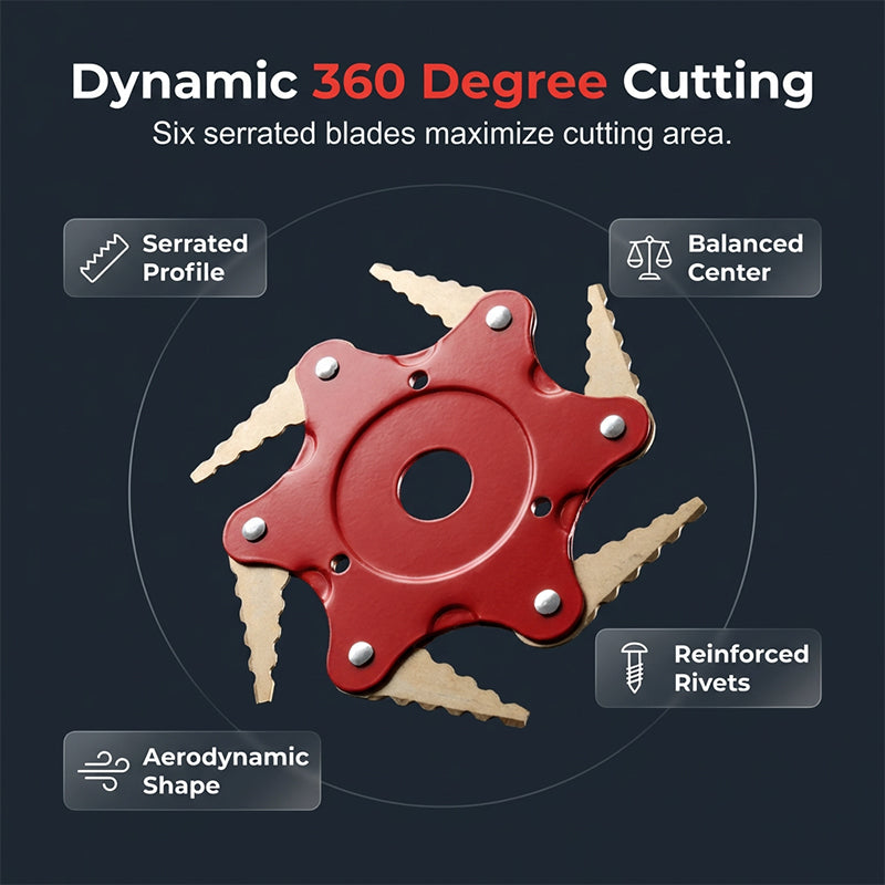 📢40% OFF !! ⏰2026 Sale 🖐️6-Blade Steel Trimmer Head
