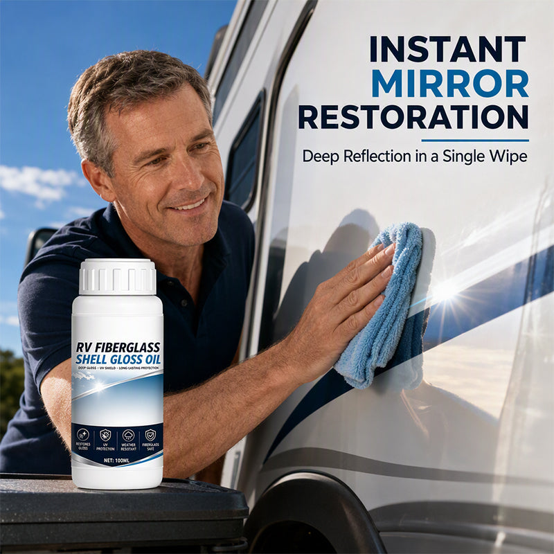 ✨ RV Fiberglass Gloss Oil Shine Restorer – UV‑Protective, Easy‑Apply, Long‑Lasting ✨