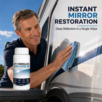✨ RV Fiberglass Gloss Oil Shine Restorer – UV‑Protective, Easy‑Apply, Long‑Lasting ✨