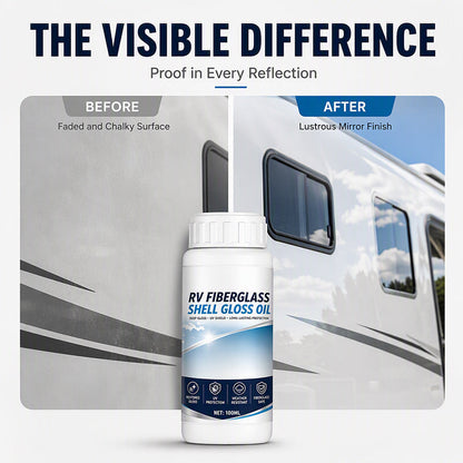 ✨ RV Fiberglass Gloss Oil Shine Restorer – UV‑Protective, Easy‑Apply, Long‑Lasting ✨