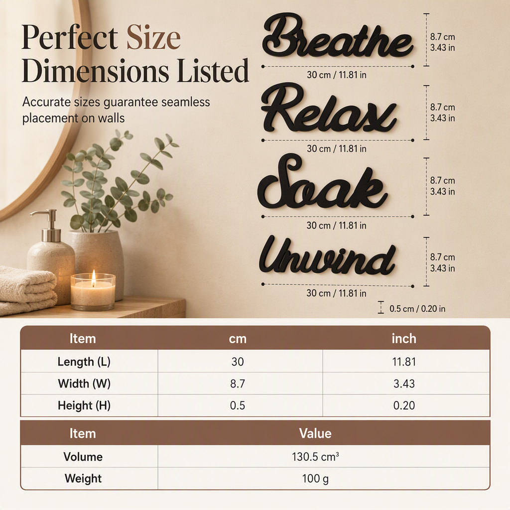 📢📢40% OFF !! ⏰4 Piece Farmhouse Bathroom Wall Decor Set🛁🧱