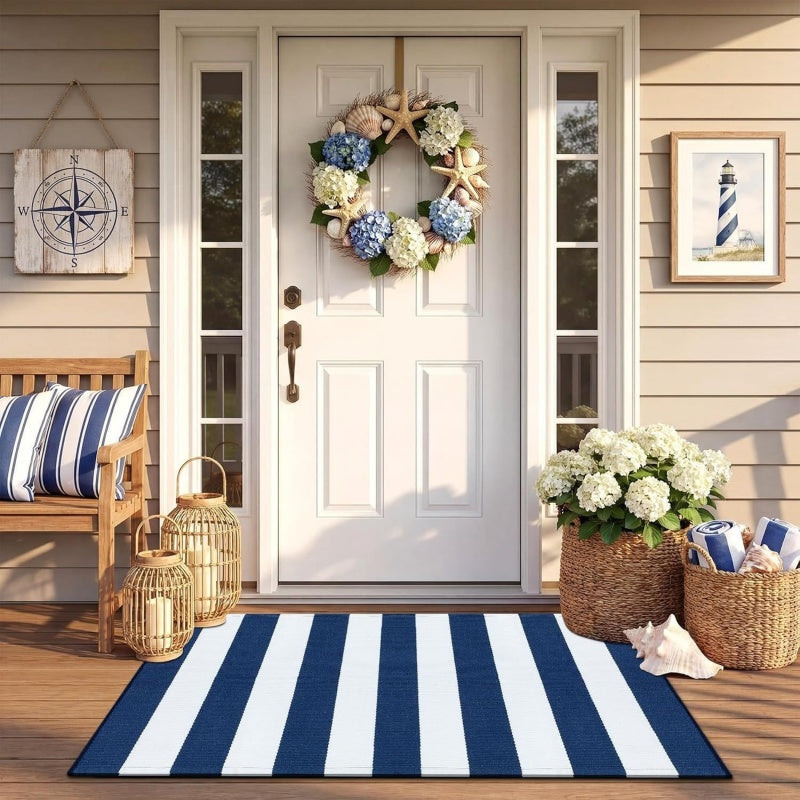 Navy‑White Stripe / 40×60cm (15.7