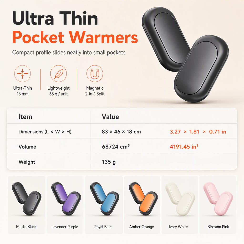 📢📢48% OFF !! ⏰Magnetic Split 2-in-1 Rechargeable Hand Warmer Mini Portable USB Electric Hand Warmer