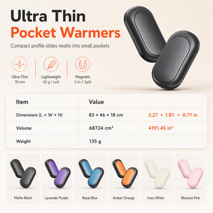 📢📢48% OFF !! ⏰Magnetic Split 2-in-1 Rechargeable Hand Warmer Mini Portable USB Electric Hand Warmer