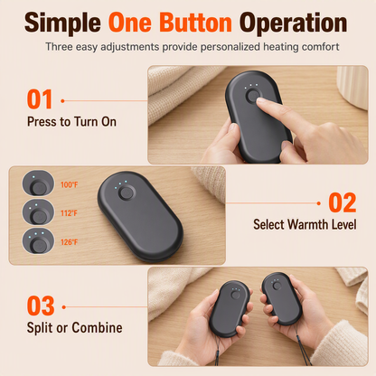 📢📢48% OFF !! ⏰Magnetic Split 2-in-1 Rechargeable Hand Warmer Mini Portable USB Electric Hand Warmer