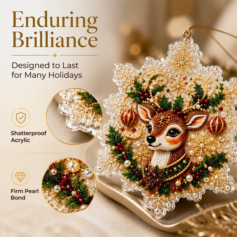 🎄48% OFF! 5D DIY Christmas Ornament – Sparkling Beads & Acrylic, 3D Glow, Easy to Make. Perfect for the Tree, Window & Gifts! ✨🎁