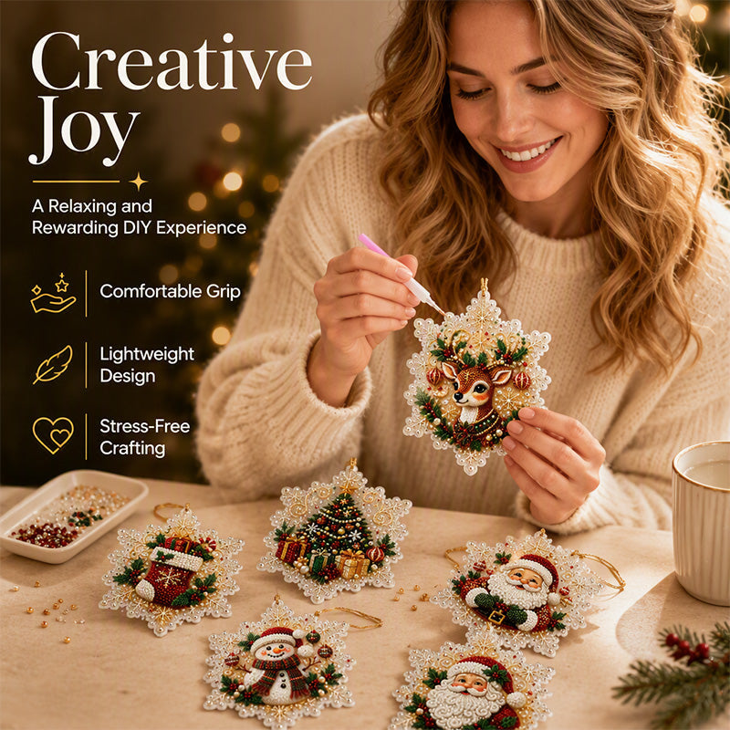 🎄48% OFF! 5D DIY Christmas Ornament – Sparkling Beads & Acrylic, 3D Glow, Easy to Make. Perfect for the Tree, Window & Gifts! ✨🎁
