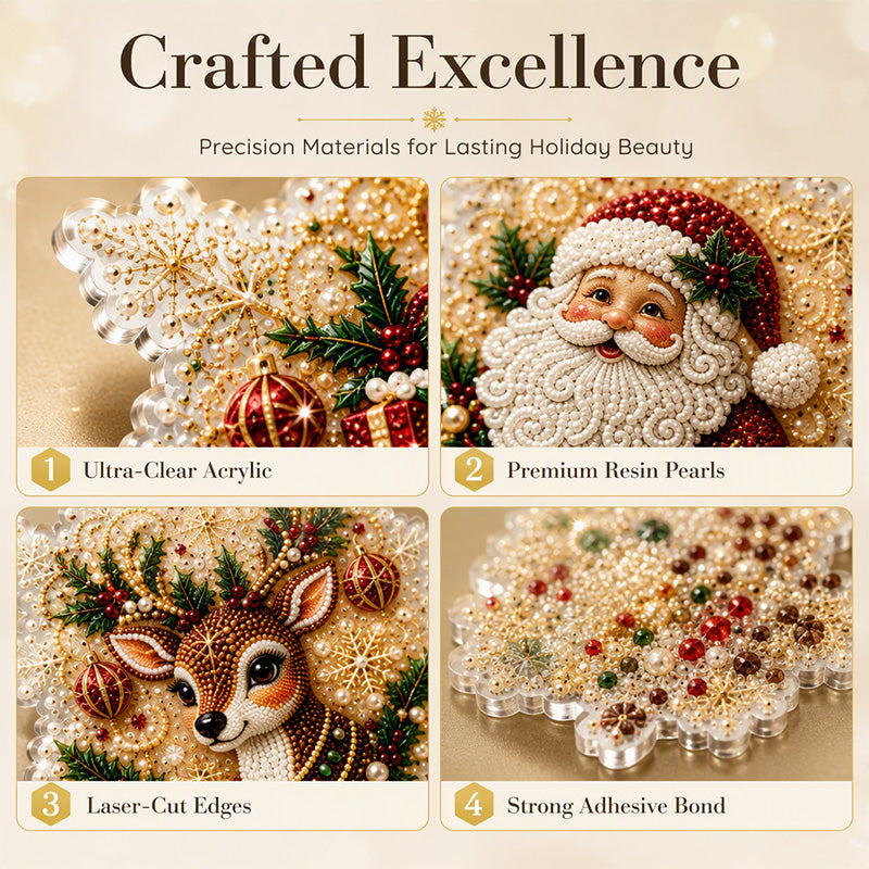 🎄48% OFF! 5D DIY Christmas Ornament – Sparkling Beads & Acrylic, 3D Glow, Easy to Make. Perfect for the Tree, Window & Gifts! ✨🎁