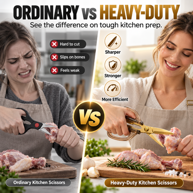 🍳Heavy-Duty Stainless Steel Kitchen Scissors