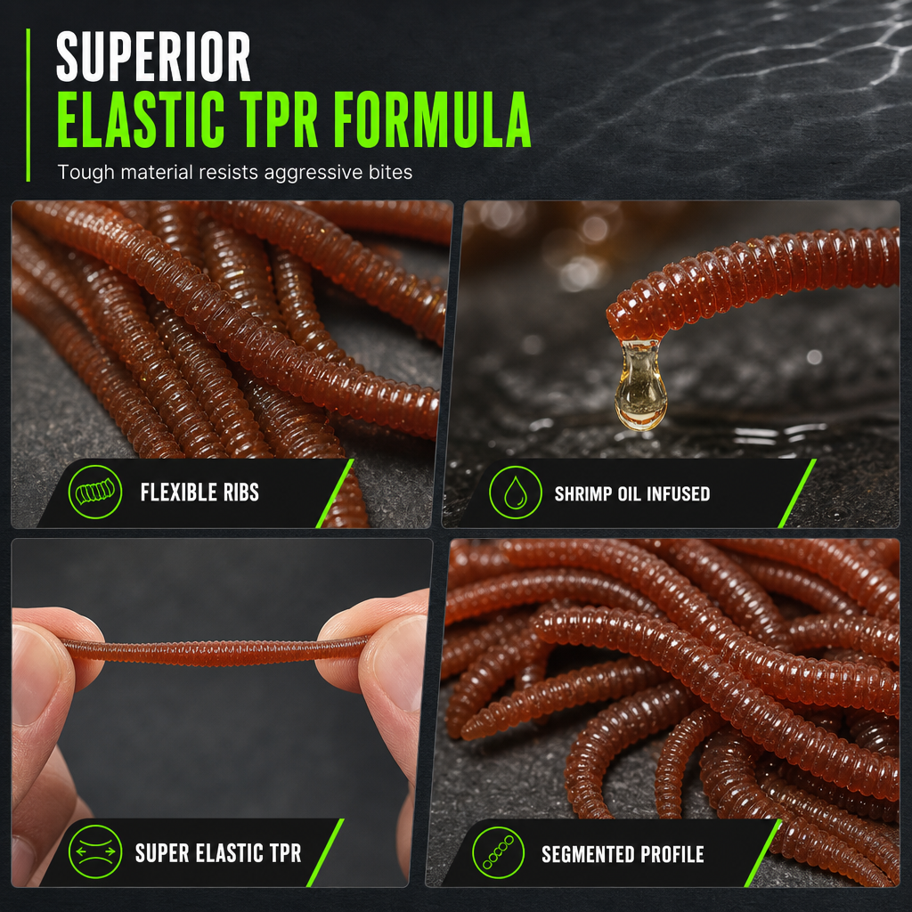 🎣 LIMITED-TIME 40% OFF! ✨ Simulation Earthworm Soft Fishing Lures – Scented, Lifelike, Durable 🌊