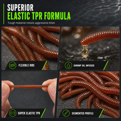 🎣 LIMITED-TIME 40% OFF! ✨ Simulation Earthworm Soft Fishing Lures – Scented, Lifelike, Durable 🌊