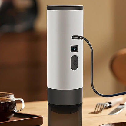 📢📢48% OFF !! ⏰ Portable Espresso Maker – digital display, Type-C rechargeable, 90ml tank & 120ml cup. Enjoy fresh hot coffee anywhere! 🛡️💪