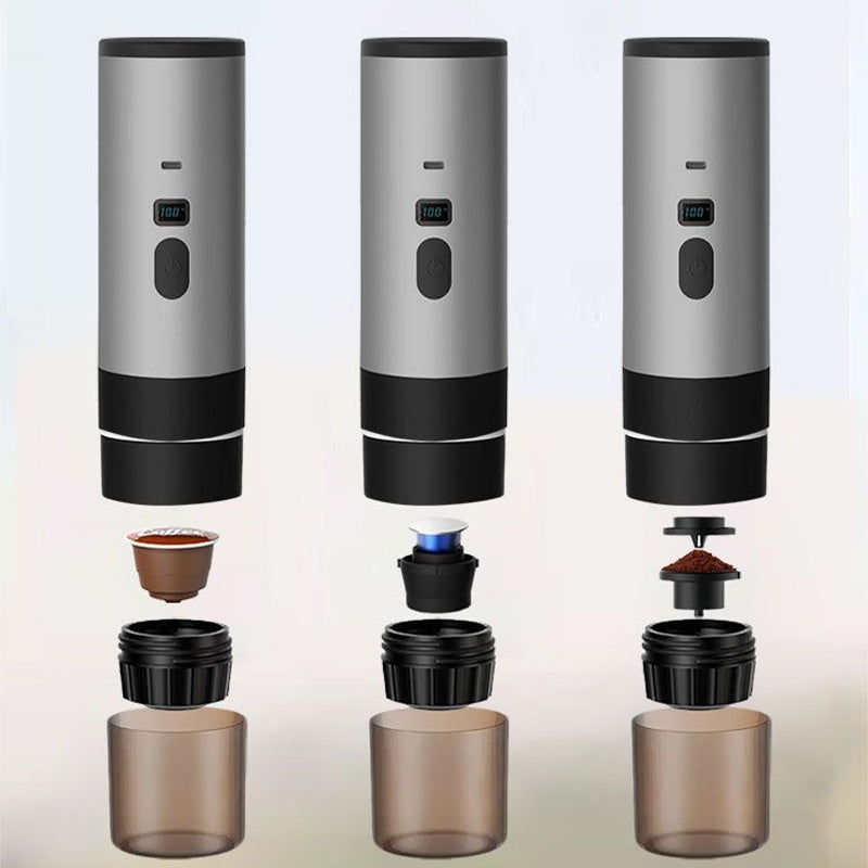 📢📢48% OFF !! ⏰ Portable Espresso Maker – digital display, Type-C rechargeable, 90ml tank & 120ml cup. Enjoy fresh hot coffee anywhere! 🛡️💪