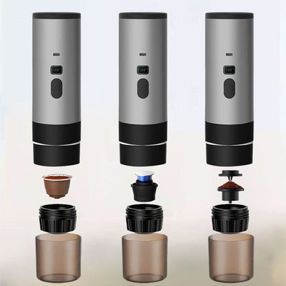 📢📢48% OFF !! ⏰ Portable Espresso Maker – digital display, Type-C rechargeable, 90ml tank & 120ml cup. Enjoy fresh hot coffee anywhere! 🛡️💪
