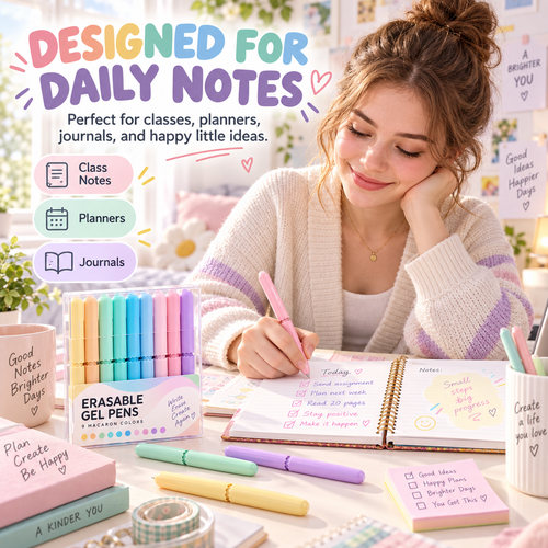 🏆 LIMITED-TIME 49% OFF! ✨9 Colors Erasable Gel Pen Set