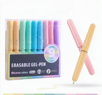 🏆 LIMITED-TIME 49% OFF! ✨9 Colors Erasable Gel Pen Set