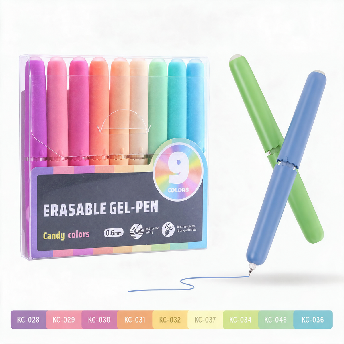 🏆 LIMITED-TIME 49% OFF! ✨9 Colors Erasable Gel Pen Set