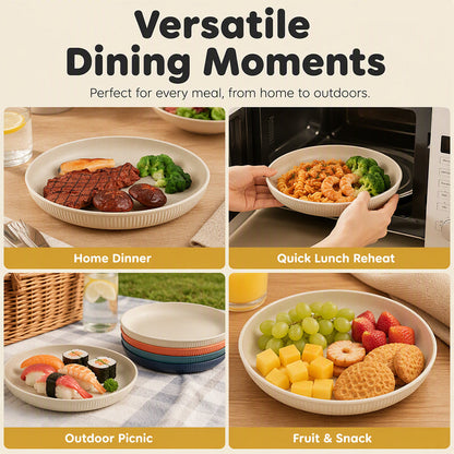 🍽️ 48% off! Unbreakable Wheat Straw Dinner Plates