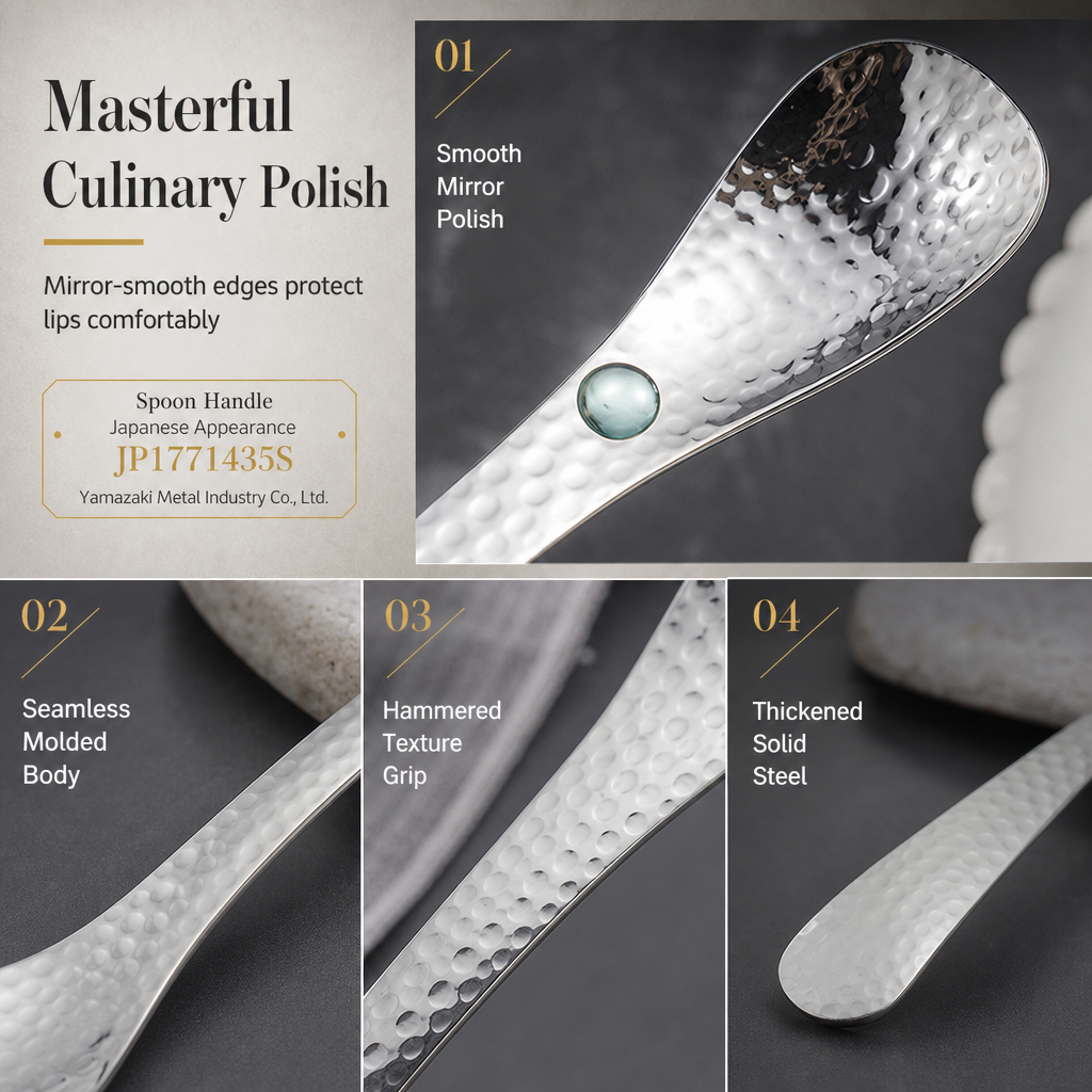 🥄 LIMITED‑TIME 48% OFF! Buy 1 get 1 free🍮 Stainless Steel Hammered Dessert Spoon 🍽️