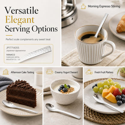 🥄 LIMITED‑TIME 48% OFF! Buy 1 get 1 free🍮 Stainless Steel Hammered Dessert Spoon 🍽️