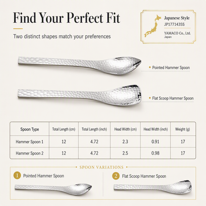🥄 LIMITED‑TIME 48% OFF! Buy 1 get 1 free🍮 Stainless Steel Hammered Dessert Spoon 🍽️