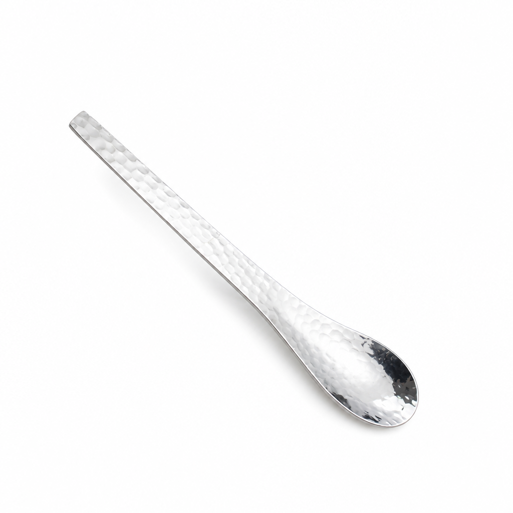 🥄 LIMITED‑TIME 48% OFF! Buy 1 get 1 free🍮 Stainless Steel Hammered Dessert Spoon 🍽️