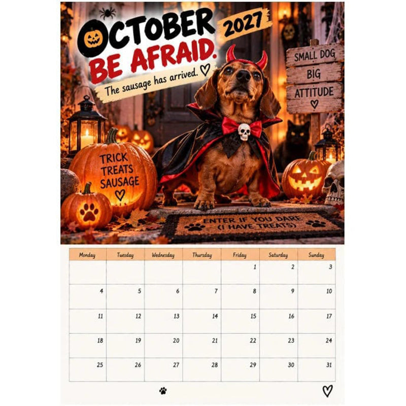 🥳2026 HOT SALE🥳💞50K+ SOLD! 🌸 48% OFF NOW! 🌸2027 Playful Dachshund Calendar