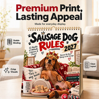 🥳2026 HOT SALE🥳💞50K+ SOLD! 🌸 48% OFF NOW! 🌸2027 Playful Dachshund Calendar