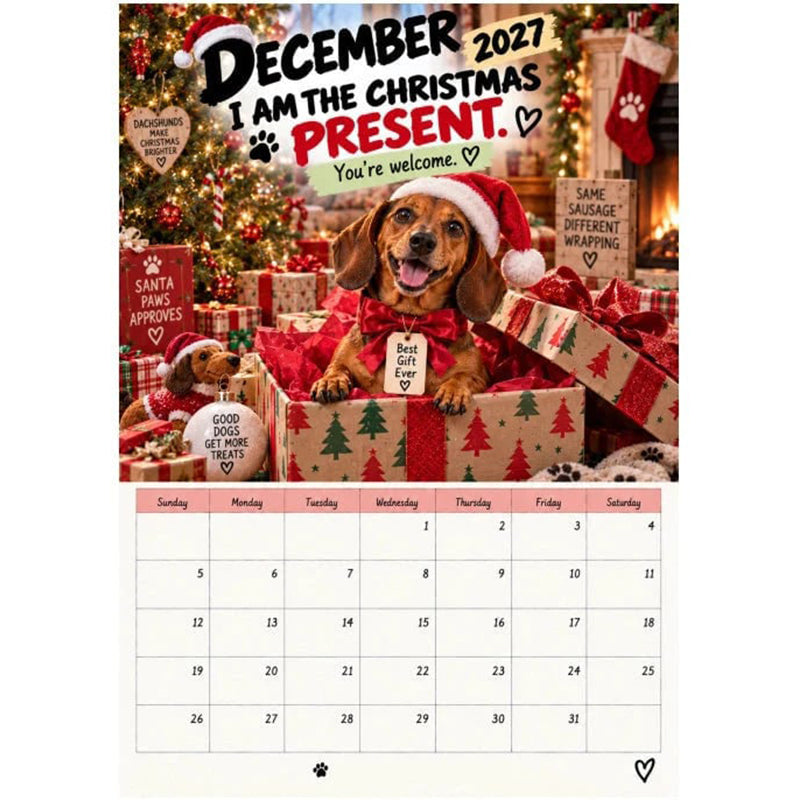 🥳2026 HOT SALE🥳💞50K+ SOLD! 🌸 48% OFF NOW! 🌸2027 Playful Dachshund Calendar