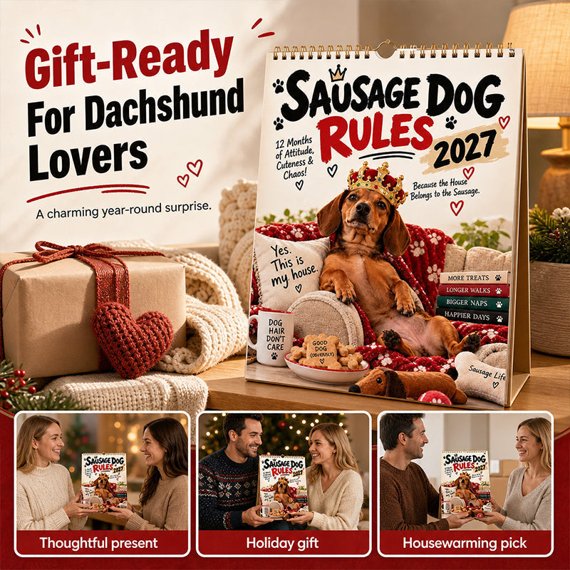 🥳2026 HOT SALE🥳💞50K+ SOLD! 🌸 48% OFF NOW! 🌸2027 Playful Dachshund Calendar