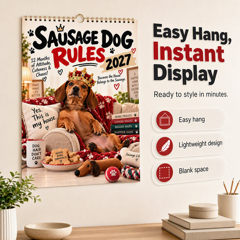 🥳2026 HOT SALE🥳💞50K+ SOLD! 🌸 48% OFF NOW! 🌸2027 Playful Dachshund Calendar