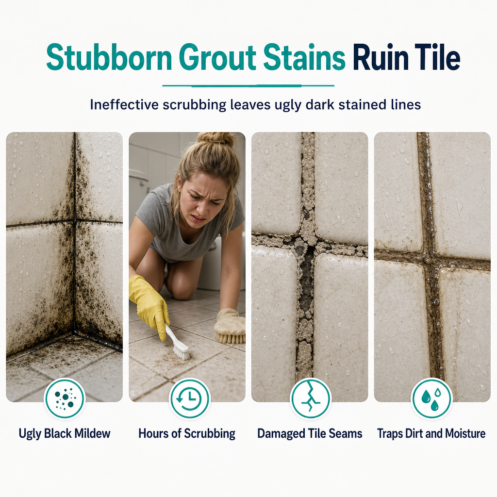 🧼Tile & Grout Cleaner Spray – For Stubborn Dirt, Stains & Discolouration