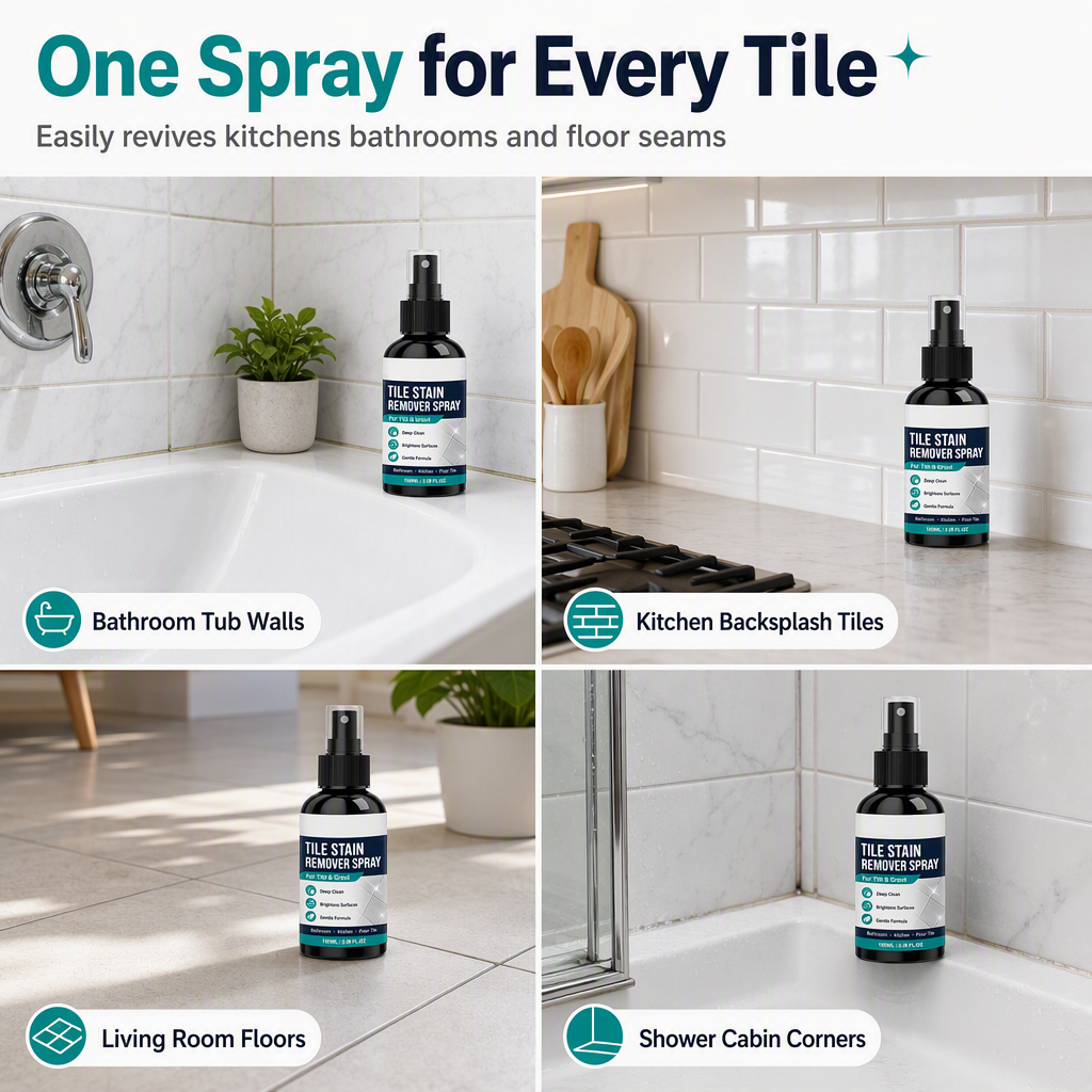 🧼Tile & Grout Cleaner Spray – For Stubborn Dirt, Stains & Discolouration