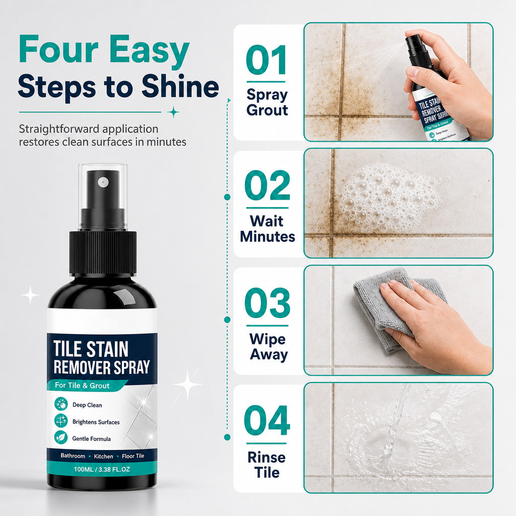 🧼Tile & Grout Cleaner Spray – For Stubborn Dirt, Stains & Discolouration