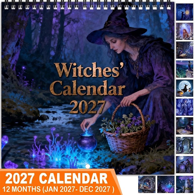 🔮 Mystical Witches Calendar 2027 – 12 Months of Magic, Moonlight &amp; Gothic Beauty