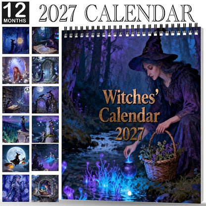 🔮 Mystical Witches Calendar 2027 – 12 Months of Magic, Moonlight &amp; Gothic Beauty