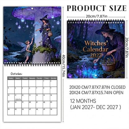 🔮 Mystical Witches Calendar 2027 – 12 Months of Magic, Moonlight &amp; Gothic Beauty