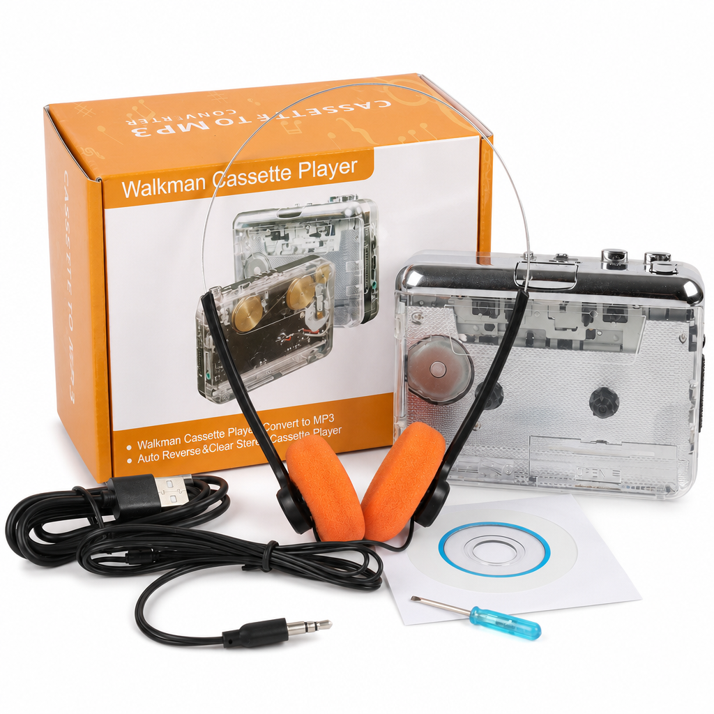 📼48% OFF NOW! 🔄 Transparent Cassette Player – Tape to MP3 Converter, Type-C & Hi-Fi Stereo – Nostalgia Meets Modern Tech 🎵