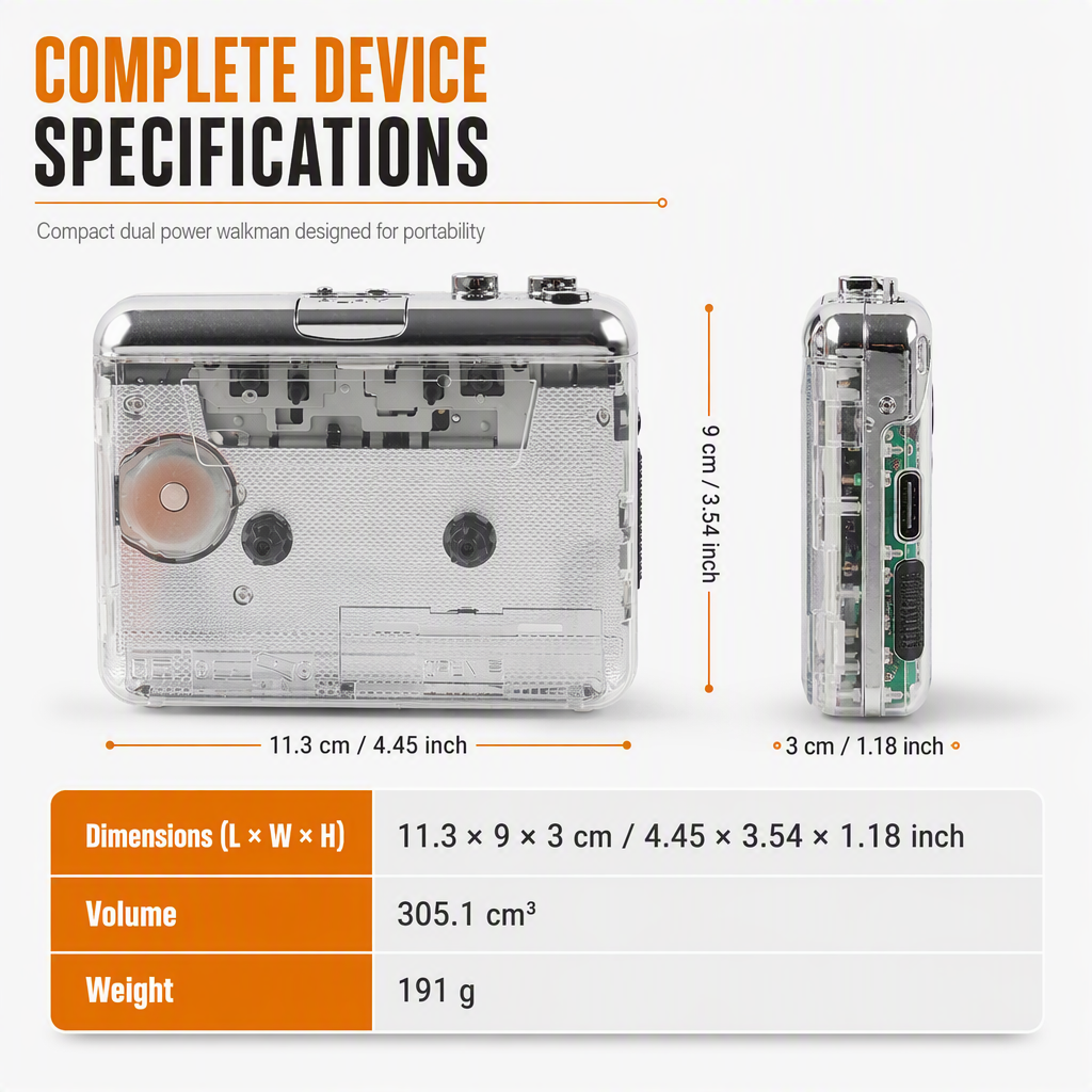 📼48% OFF NOW! 🔄 Transparent Cassette Player – Tape to MP3 Converter, Type-C & Hi-Fi Stereo – Nostalgia Meets Modern Tech 🎵
