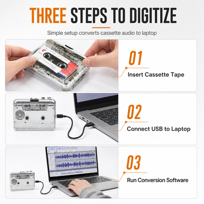 📼48% OFF NOW! 🔄 Transparent Cassette Player – Tape to MP3 Converter, Type-C & Hi-Fi Stereo – Nostalgia Meets Modern Tech 🎵