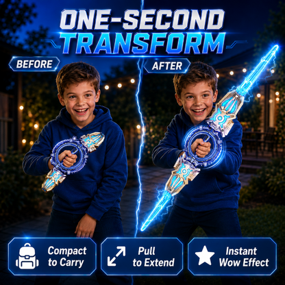 🥳2026 HOT SALE🥳💞50K+ SOLD! ⚔️✨ 48% OFF! Rechargeable Double-Blade Light Up Sword – 360° spin, extendable, 24 light modes, motion sounds, USB-C. Epic gift for kids 6+! 🎁💪