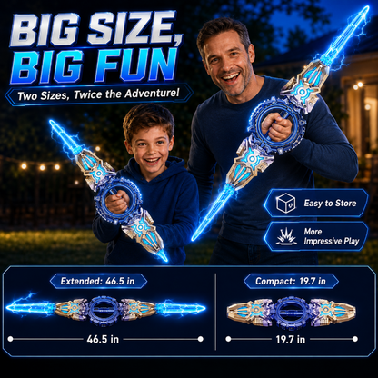 🥳2026 HOT SALE🥳💞50K+ SOLD! ⚔️✨ 48% OFF! Rechargeable Double-Blade Light Up Sword – 360° spin, extendable, 24 light modes, motion sounds, USB-C. Epic gift for kids 6+! 🎁💪