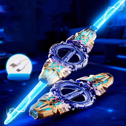 🥳2026 HOT SALE🥳💞50K+ SOLD! ⚔️✨ 48% OFF! Rechargeable Double-Blade Light Up Sword – 360° spin, extendable, 24 light modes, motion sounds, USB-C. Epic gift for kids 6+! 🎁💪